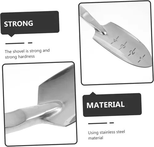 Vista 6 de ORFOFE Paleta de jardín pequeña Material de metal resistente para uso doméstico y exterior para plantar deshierbe y excavar