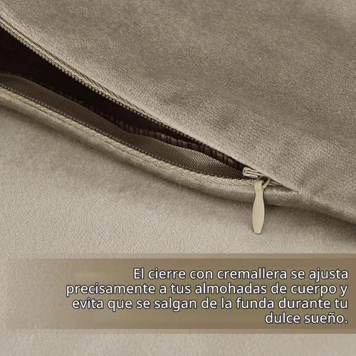 Vista 3 de StangH - Funda de almohada de terciopelo suave, 1 pieza Hidden Zipper, Skin Friendly, for Sleep and Relax, Neutral Home Decor, Sofa, Living Room