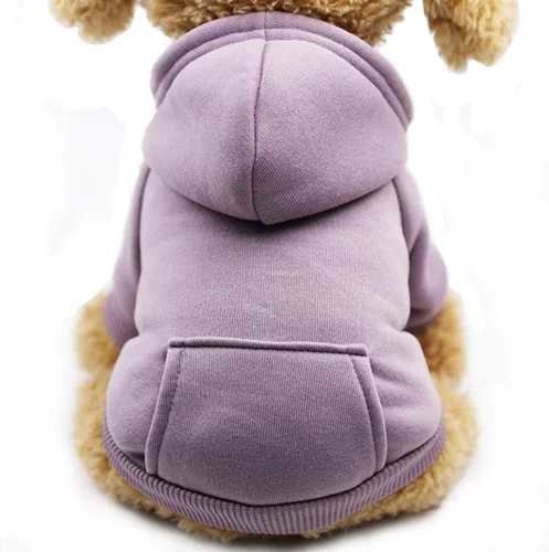 Vista 11 de Jecikelon Sudadera con capucha para perro de invierno con bolsillos, ropa cálida para perros pequeños, abrigo de Chihuahua, ropa de cachorro y gato