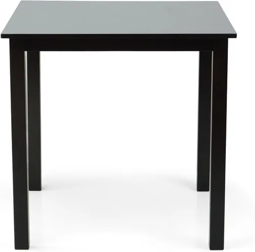 Vista 6 de Juego de cocina de comedor de 3 piezas, mesa cuadrada y 2 sillas cálidas en acabado negro espresso