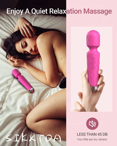 Vista 5 de Varita vibradora, juguetes sexuales para mujeres, vibradores para ella, masajeador de varita, estimulador de clítoris, juguete sexual, consolador