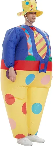 Vista 4 de One Casa Disfraz inflable de payaso inflable para fiesta divertida de Halloween para adultos