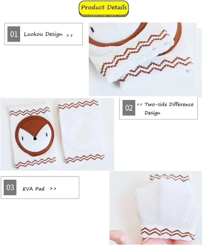 Vista 8 de Angzhili - Rodilleras de bebé para gatear, unisex para bebé que gatea, antideslizante, funda protectora de seguridad