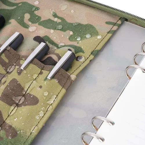 Vista 5 de Cubierta de carpeta grande OCP A5, funda militar militar para cuaderno con cremallera