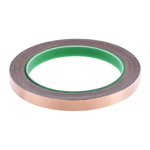 Vista 12 de Cinta adhesiva conductora de doble cara para blindaje EMI, vitrales, circuitos de papel, conexión a tierra, rollo de 1/4"/66 pies/2