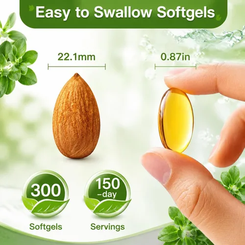 Vista 3 de 300 cápsulas blandas, aceite de orégano con aceite de semilla