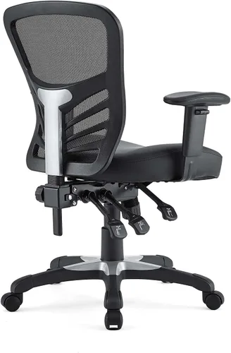 Vista 8 de Modway silla de oficina articulada, color verde, Vinilo, Vinilo negro