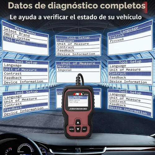Vista 4 de Ancel JP700 JOBD escáner para coches japoneses, lector de código OBD2 para JDM Designed For Toyota, Honda, Nissan, Mazda & Subaru, Read and Clear
