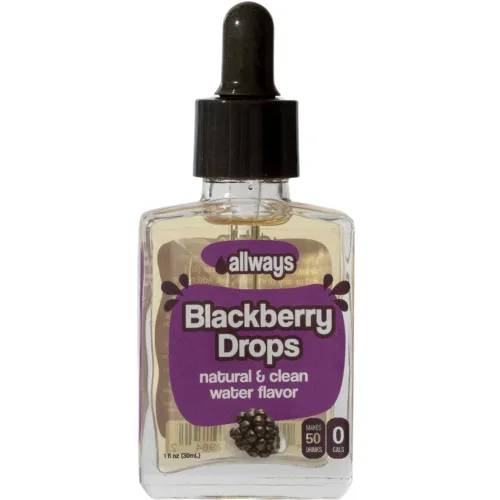 Vista 21 de Allways Drops Potenciador de agua natural de cereza negra Sin azúcar, cero calorías, fruta de monje endulzada Botella de vidrio para hidratación