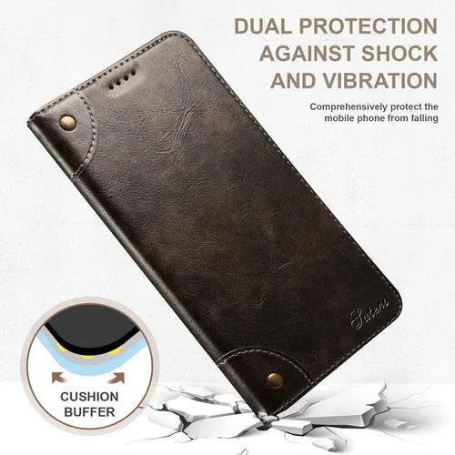 Vista 6 de SINIANL Funda tipo cartera compatible con iPhone 14 Plus, con función atril magnético, tarjetero de crédito para iPhone 14 Plus de 6.7 pulgadas