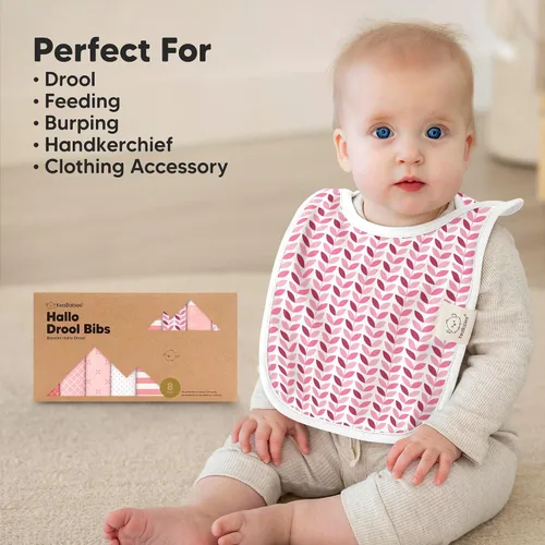 Vista 8 de KeaBabies Paquete de 8 Baberos para Niños y Niñas, Baberos sin Botones para Babear, Dentición de Bebés Niñas y Niños Pequeños, Recién Nacidos