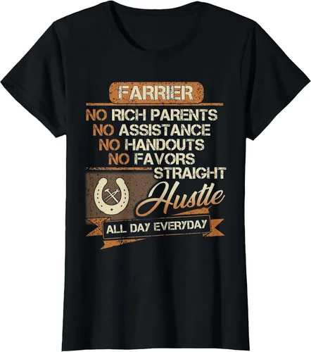 Vista 6 de Funny Farrier T-Shirt for Men Dad Brother Uncle Papa Negro