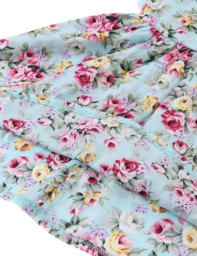 Vista 7 de Vestido de verano para niña, de algodón, con diseño floral