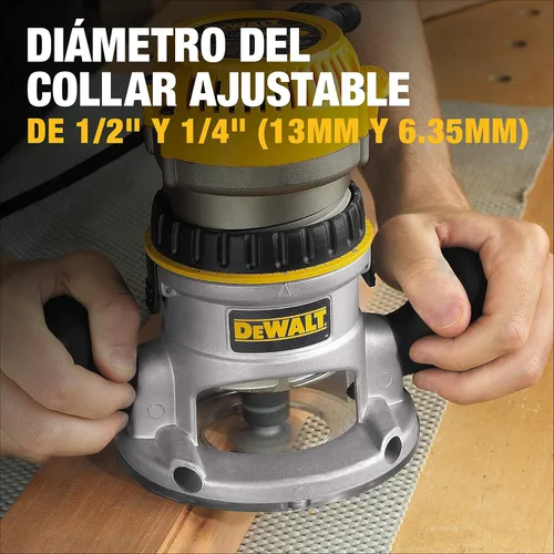 Vista 3 de Rebajadora de base fija de 1 3/4 DEWALT DW616