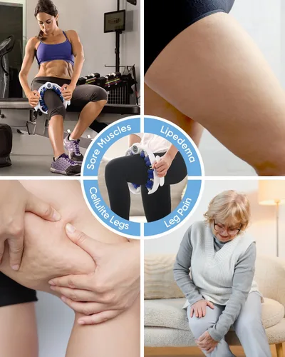 Vista 7 de ONUEMP Herramienta de Masaje para Celulitis, Removedor de Celulitis con Drenaje Linfático para Piernas, Rodillo Muscular para Masaje de Fascia