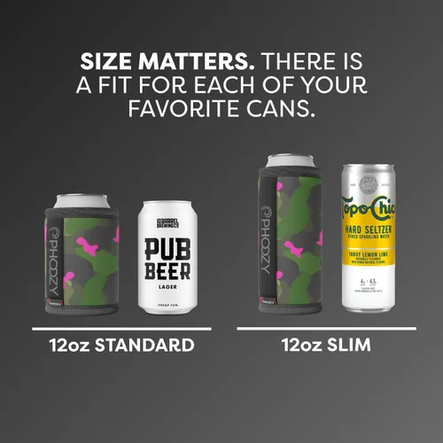 Vista 4 de PHOOZY Enfriador de latas aislado para latas delgadas de 12 oz - El aislamiento patentado de la NASA mantiene las bebidas frías 10 veces más tiempo