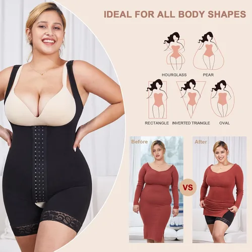 Vista 6 de Lover-Beauty Shapewear for Women Tummy Control Fajas Colombianas Plus Size Butt Lifter Body Shaper for Women Bodysuit