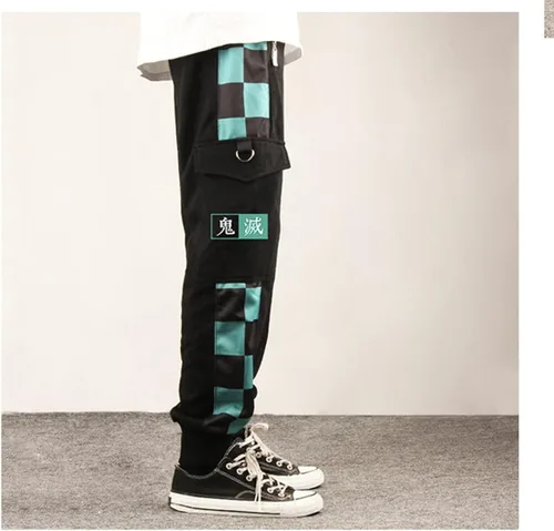 Vista 3 de BIUTEY Tanjirou - Pantalones deportivos Giyuu de Hip Hop, pantalones Zenitsu, pantalones deportivos de anime para niños y niñas