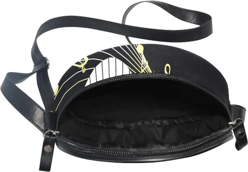 Vista 4 de WellLee - Bolso bandolera para teclado de piano con notas musicales