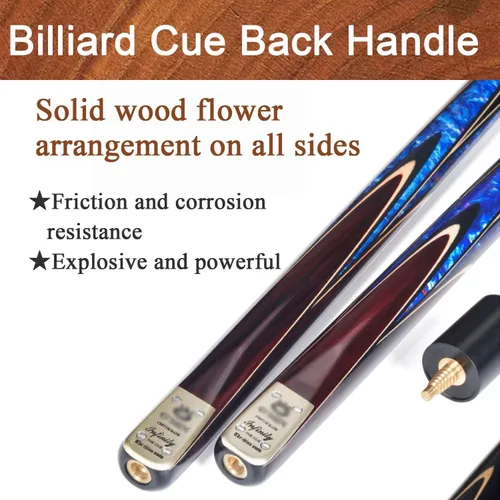 Vista 7 de Tacos de billar profesionales Billiard cue 3/4 Split Snooker Black 8 Chinese Eight-cue Table cue 10MM with Box(Color:3)