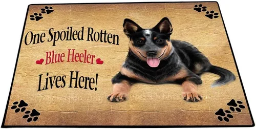 Vista 14 de Doggie of the Day Blue Heeler Dogs Floor Mat - 4th of July Independence Day - Best Dog Doormat - Protector Decor - Unique Portrait Art - Premium
