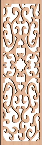 Vista 72 de 9 3/8 pulgadas de ancho x 24 3/8 pulgadas de alto x 1/4 de alto Smithfield paneles de pared de madera con calado, abedul