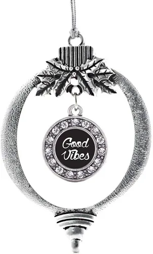 Vista 704 de Inspired Silver - Adorno de cromosoma 21 con dije de círculo de plata con joyas de circonita cúbica