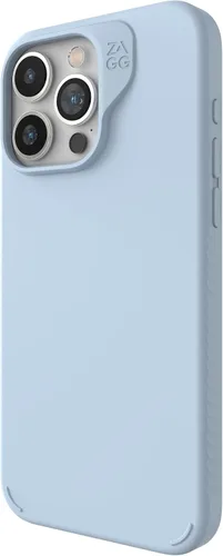 Vista 30 de [Usado] ZAGG Manhattan Snap - Funda para iPhone 15 Pro, funda de silicona de alta calidad, material de grafeno duradero, superficie lisa con un Negro