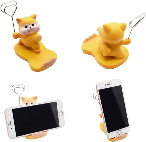 Vista 12 de Cute Animal Deer Cell Phone Stand Holder, Small Desk Phone Stand Mount for iPhone Android Samsung Galaxy Note