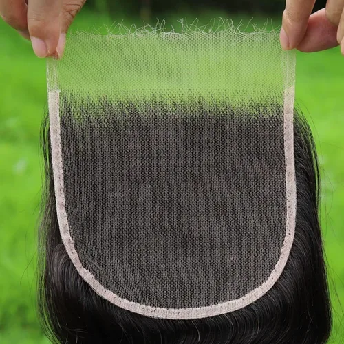 Vista 44 de BEEOS Frontal de Encaje HD de 13 x 4 pulgadas Solamente, cabello humano virgen lacio de color rubio 613, línea de cabello prearrancado de 0.10mm