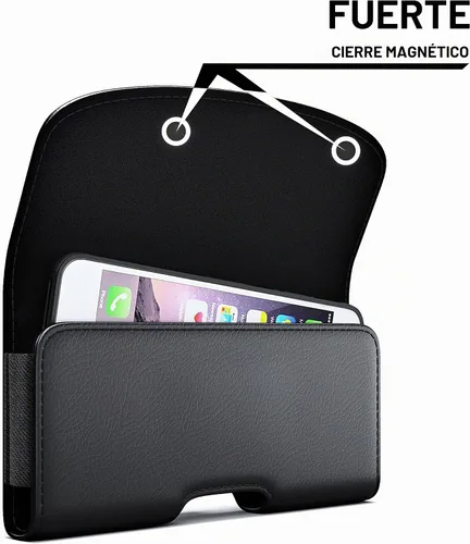 Vista 4 de PREMIUM Clip de cinturón Funda de piel para iPhone 6 (encaja con Funda OtterBox / LifeProof a prueba de agua), Negro 2