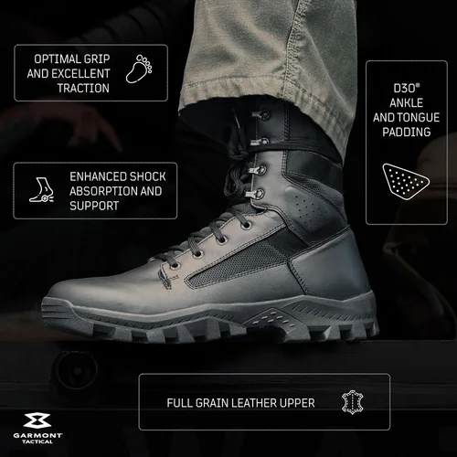 Vista 4 de GARMONT TACTICAL T8 Defense LE Law Enforcement EMS Boots for Men and Women, Full Grain Leather