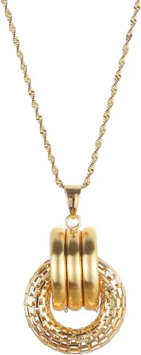 Vista 3 de Conjuntos de joyas árabes de Dubai para mujer, collar y aretes de moda de color dorado africano etíope, Latón, n