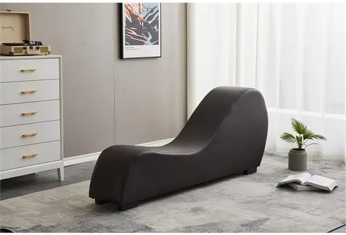 Vista 9 de Kolar - Sillón de yoga de piel sintética, relajación, estiramiento, color marrón