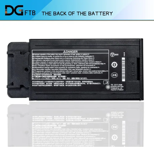 Vista 3 de DGFTB FZ-VZSU1HU - Batería de repuesto para portátil PANASONIC TOUGHBOOK Serie 55 FZ-55 Mk1 Mk2 PN 3INR19/66-2 mayor capacidad (10.8V 68Wh/6300mAh)