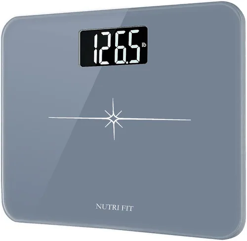 Vista 10 de NUTRI FIT Báscula digital de baño para peso corporal, alta precisión de 0.1 libras, capacidad de 400 libras, tecnología Step-On, pantalla LCD