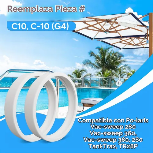 Vista 7 de Funmit Paquete de 3 neumáticos de repuesto para limpiador de piscina C10