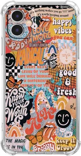 Vista 42 de Funda de Collage Estético para iPhone 7/8/SE2/SE3, Patrón de Citas Positivas, Funda TPU Única y Moderna Compatible con iPhone 7/8/SE2/SE3