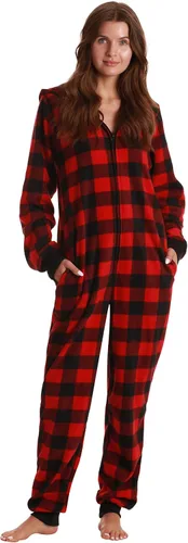 Vista 3 de Just Love - Pijama de una pieza para adultos con estampados de animales Tartán Búfalo