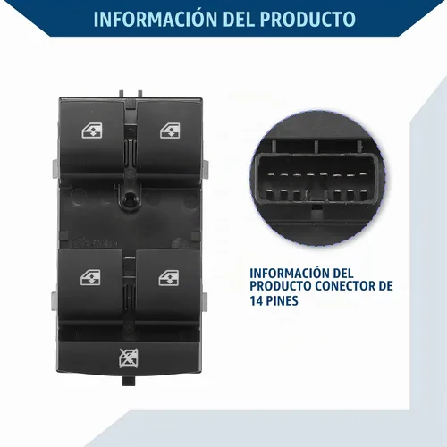 Vista 6 de No.95188244 / Interruptor de ventana delantera del lado del conductor/puerta de repuesto para Chevrolet Sonic 2012-2018 / Interruptor de ventana
