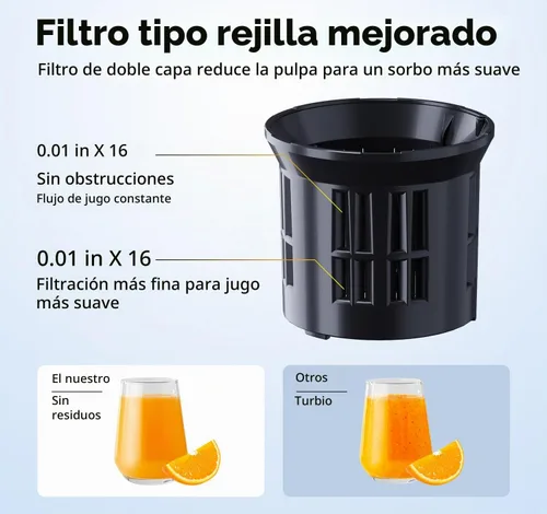 Vista 8 de Cold Press Juicer Machine, 6.5" Wide Feed Chute Mesh-Free Easy to Clean