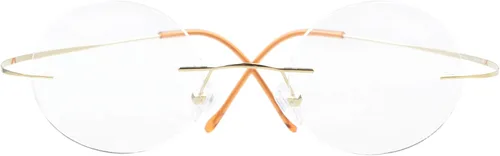 Vista 12 de CessBlu Anteojos de lectura circulares de titanio, lentes de lectura redondos sin montura flexibles para hombres y mujeres