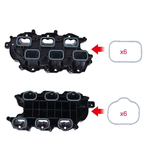 Vista 3 de Juntas colector de admisión Juntas inferior y superior Plenum Compatible con Dodge Chrysler Jeep Ram 3.6L 184562A 5184331AC #MS97204 MS97205 12pcs