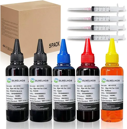 Vista 8 de Kit de recarga de tinta de tinte para Canon 250 251 270 271 280 281 1200 2200 PG240 CL241 PG245 CL246 PG210 Juego de 4 cartuchos de tinta