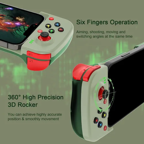 Vista 8 de Joso Phone Controller for iPhone/Android Support Phone Case, Mobile Gaming Controller with Ergonomic Design - Wireless Gamepad for Cloud Gaming & PS