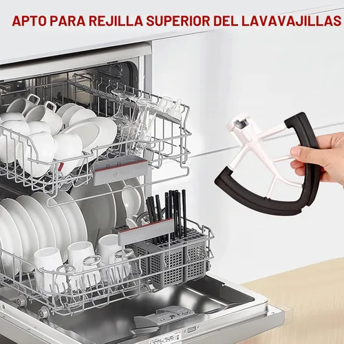 Vista 6 de Flex Edge Beater for Kitchenaid 4.5/5 Qt Tilt-Head Mixer – Flexible Silicone Edge Paddle, Auto-Scrape Bowl Scraper, Dishwasher Safe– For Kitchenaid