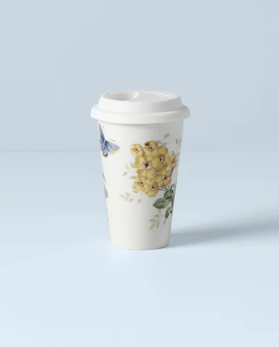 Vista 3 de Lenox 837583 Butterfly Meadow - Taza térmica de viaje, multicolor, 1 unidad (paquete de 1)