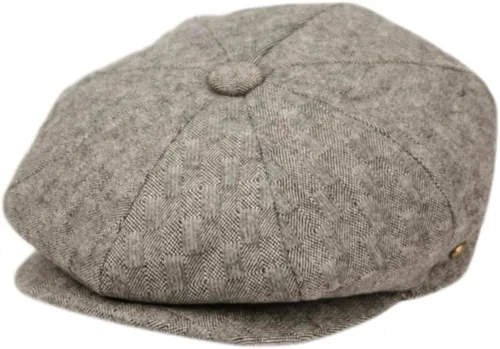Vista 12 de Hombres de lana Newsboy Cabbies Otoño Invierno Clásico Patchwork Plaid Apple Cap Golf Sombrero Multicolor