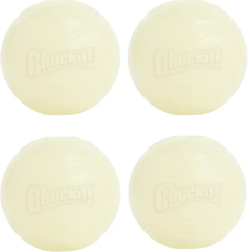 Vista 10 de Chuckit! Bolas inflables que brillan en la oscuridad – Pelota para perros, juguete Chuckit para perro, bolas de brillo máximo – S, 2 pulgadas