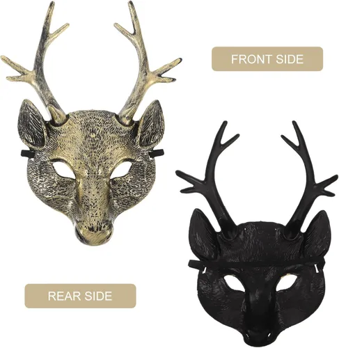 Vista 3 de Lightweight Plastic Animal Head Mask for Adults and Teens with Adjustable Sizing, Realistic and Detailed Simulated Construction, for Carnival